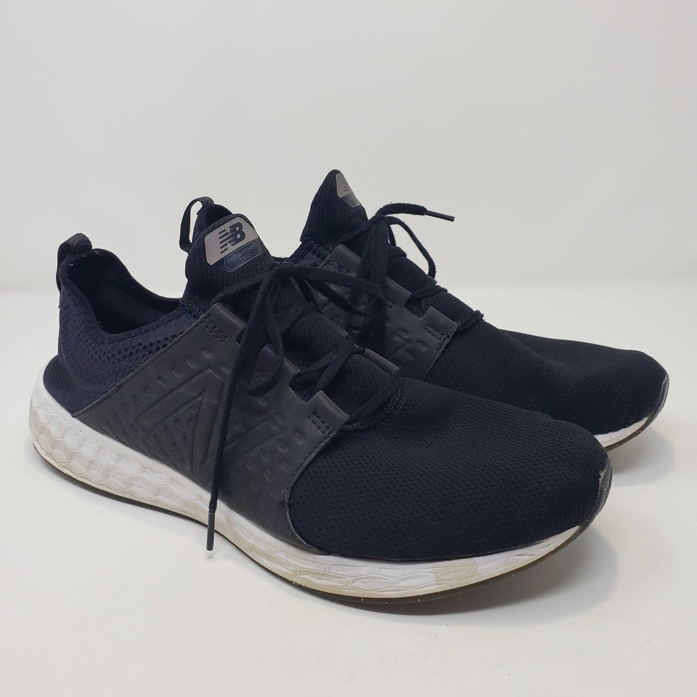 New Balance Mens Fresh Foam Cruz Running Shoes Sneakers Size 14 Black White